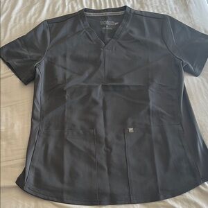 Fabletics Gray Short Sleeve scrub top
